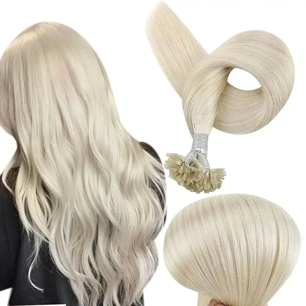 Full Shine U Tip Hair Extensions Fusion Hair Balayage Color 40-50g Keratin Glue Beads Prebonded Human Hair Extensiones - GiFTiFY