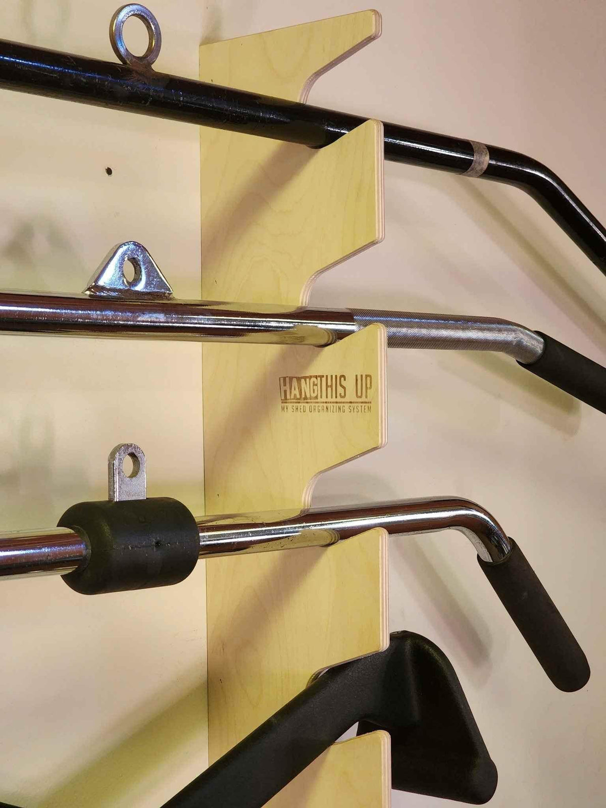Garage Yard Tool Rack, Yard Tool Storage Rack Organizer for Garages and Rooms by HangThis Up My Shed Organizing System
