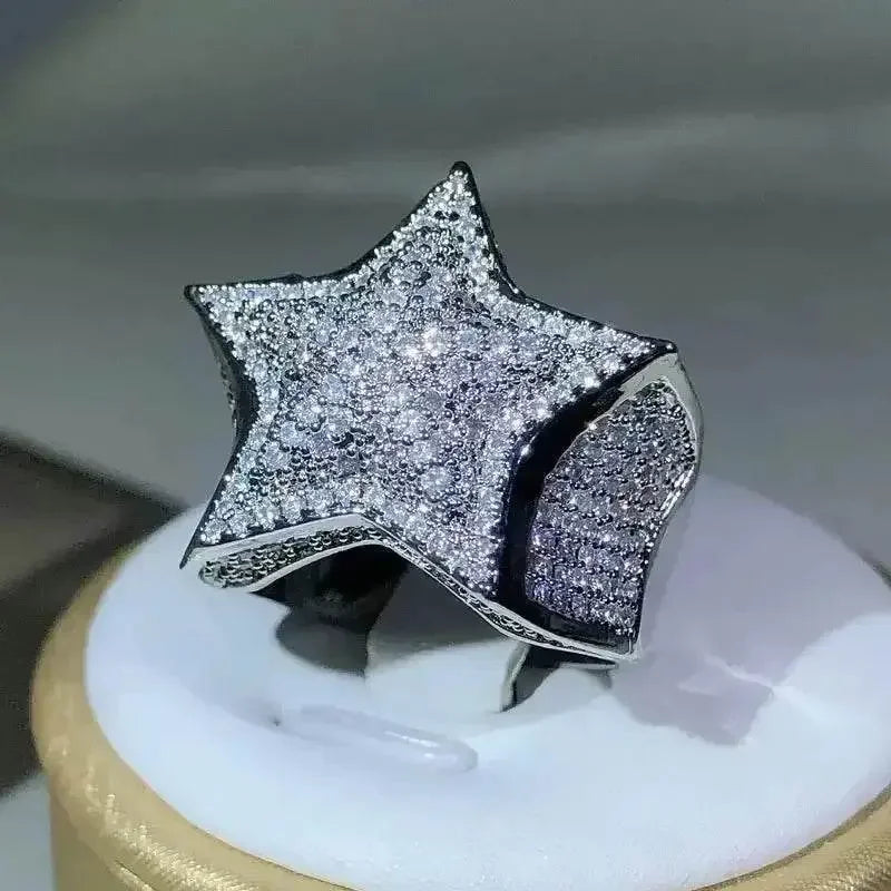 Gem Star Ring Quality Hip Hop Style Jewlery by DSERS