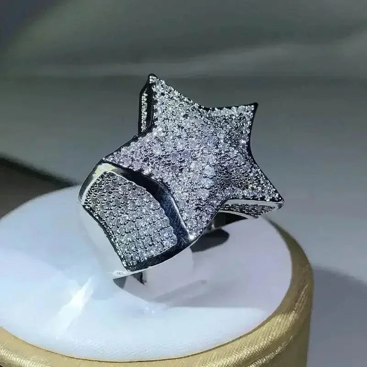 Gem Star Ring Quality Hip Hop Style - GiFTiFY