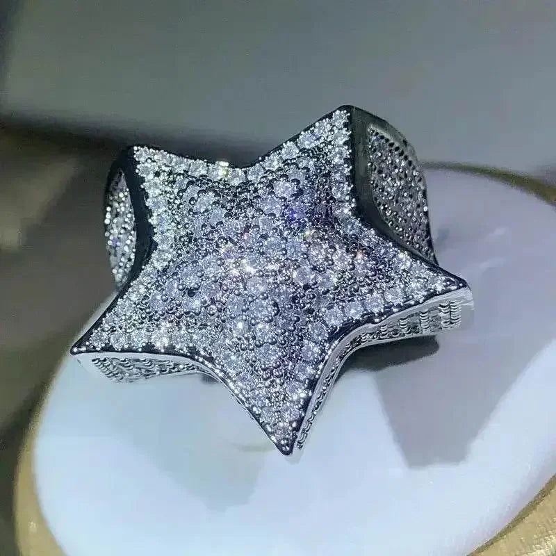 Gem Star Ring Quality Hip Hop Style Jewlery by DSERS