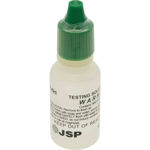 Small bottle of gold testing solution.