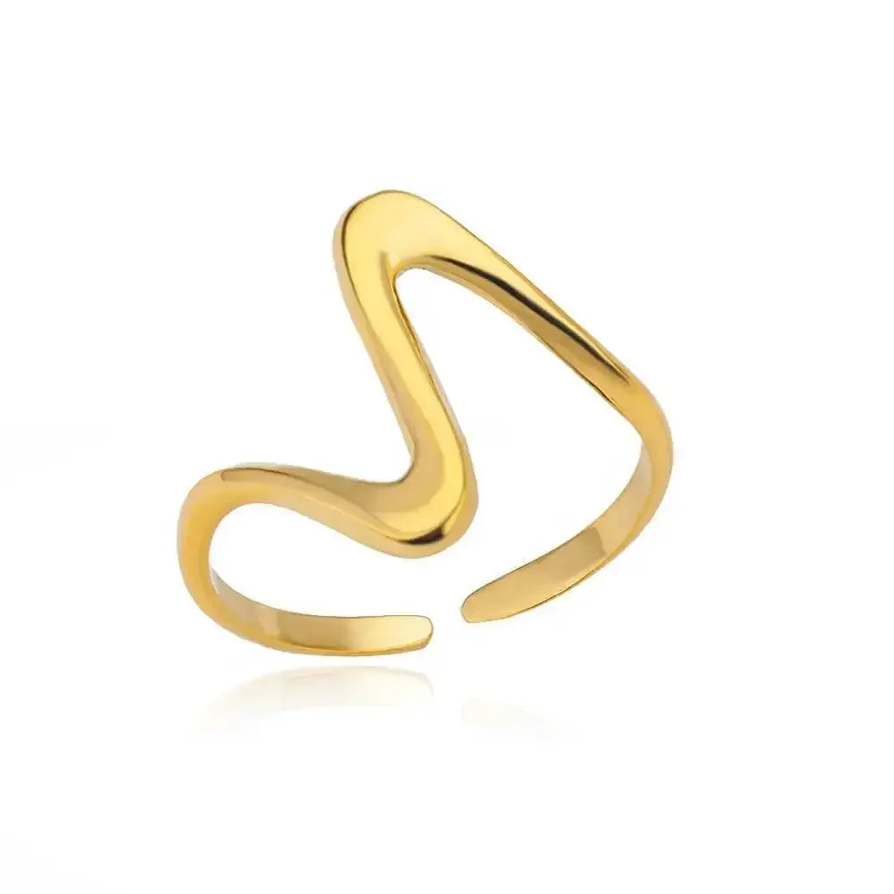 Gold Color Trendy Rings Set Ring Set by Dropshee