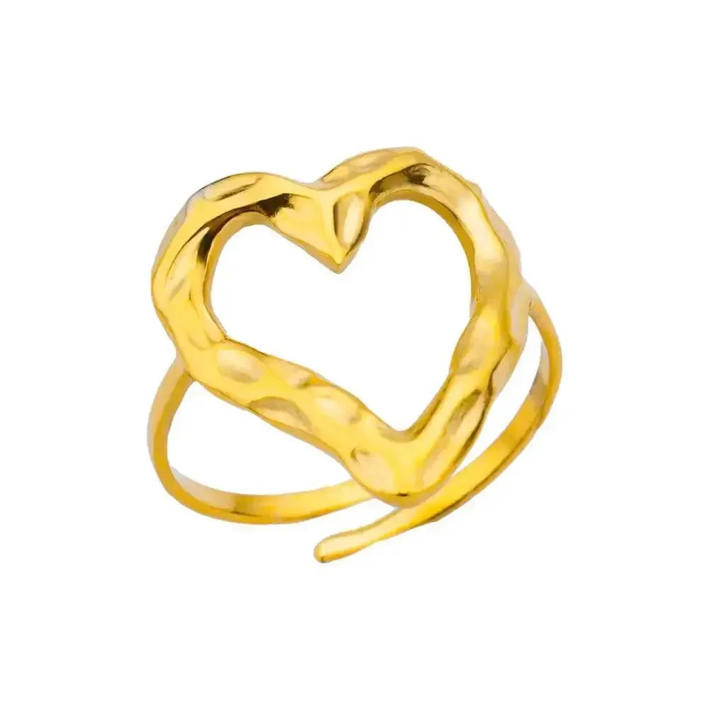 Gold Color Trendy Rings Set Ring Set by Dropshee