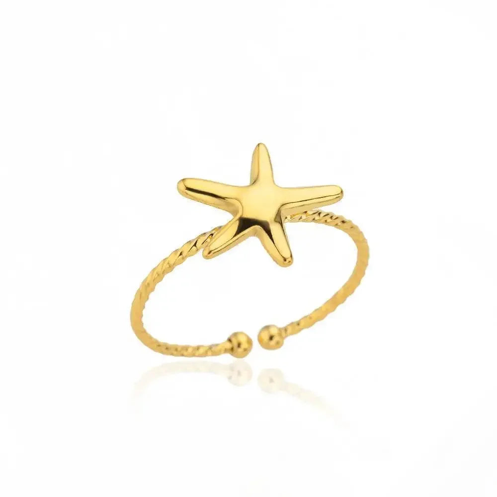 Gold Color Trendy Rings Set Ring Set by Dropshee