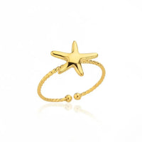 Gold Color Trendy Rings Set