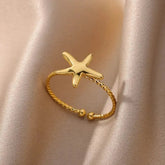 Gold Color Trendy Rings Set - GiFTiFY
