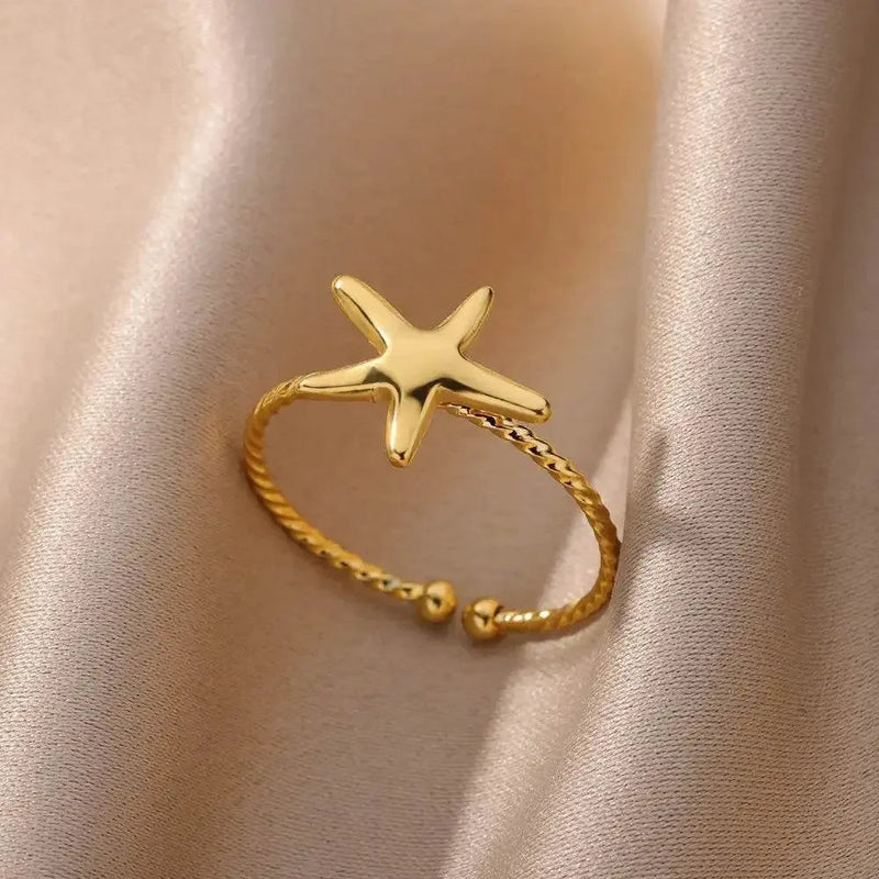 Gold Color Trendy Rings Set Ring Set by Dropshee