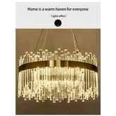 Gold Dia 80cm Crystal Ceiling Pendant Luxury Modest Crystal Chandelier Round Crystal Chandelier - GiFTiFY