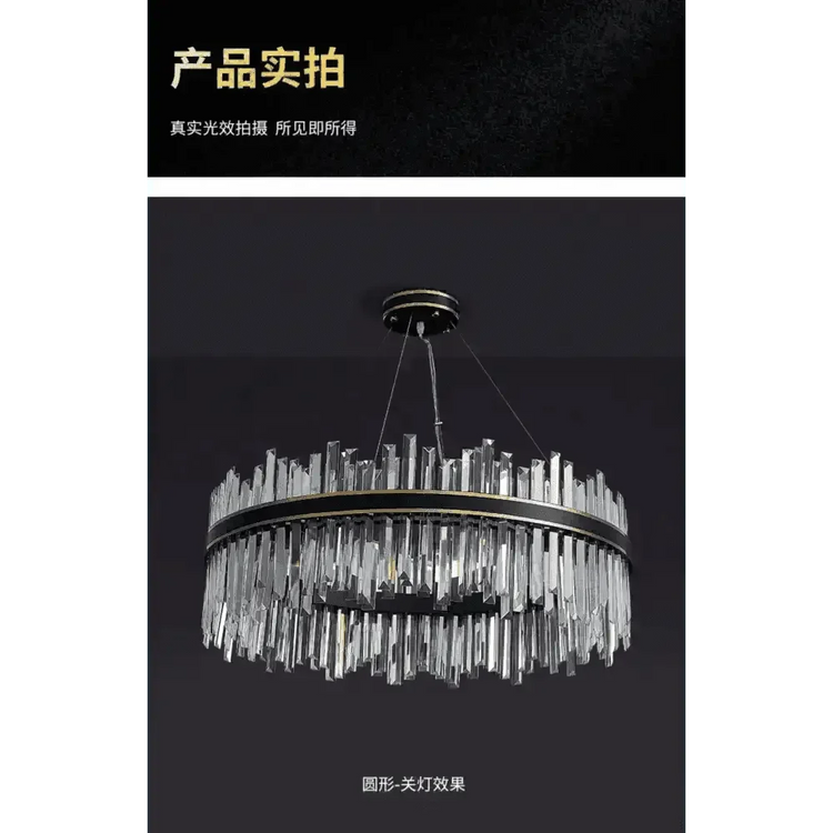 Gold Dia 80cm Crystal Ceiling Pendant Luxury Modest Crystal Chandelier Round Crystal Chandelier - GiFTiFY