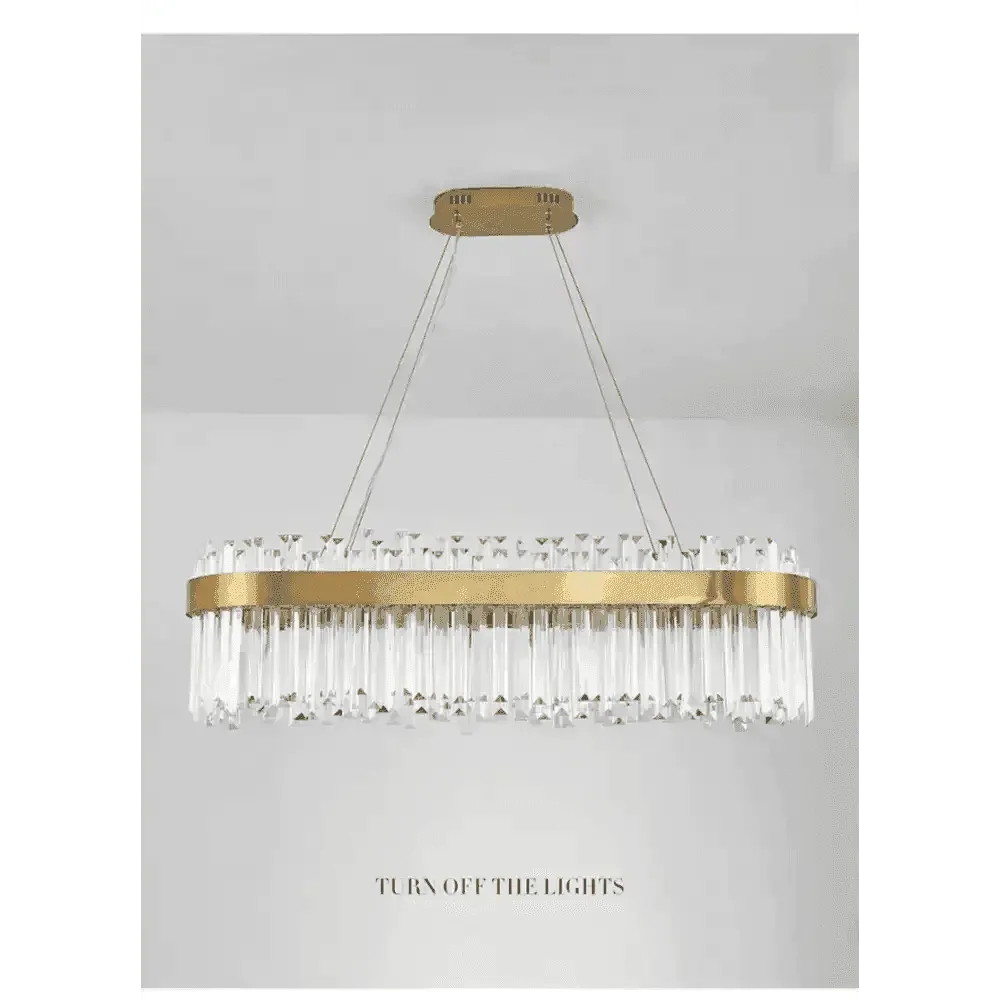 Gold Dia 80cm Crystal Ceiling Pendant Luxury Modest Crystal Chandelier Round Crystal Chandelier - GiFTiFY