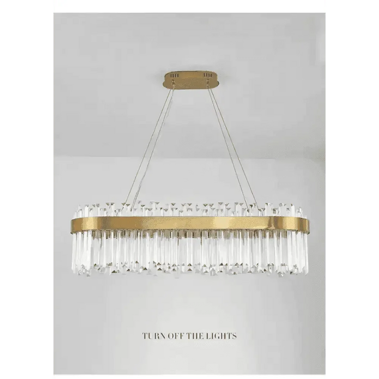 Gold Dia 80cm Crystal Ceiling Pendant Luxury Modest Crystal Chandelier Round Crystal Chandelier - GiFTiFY