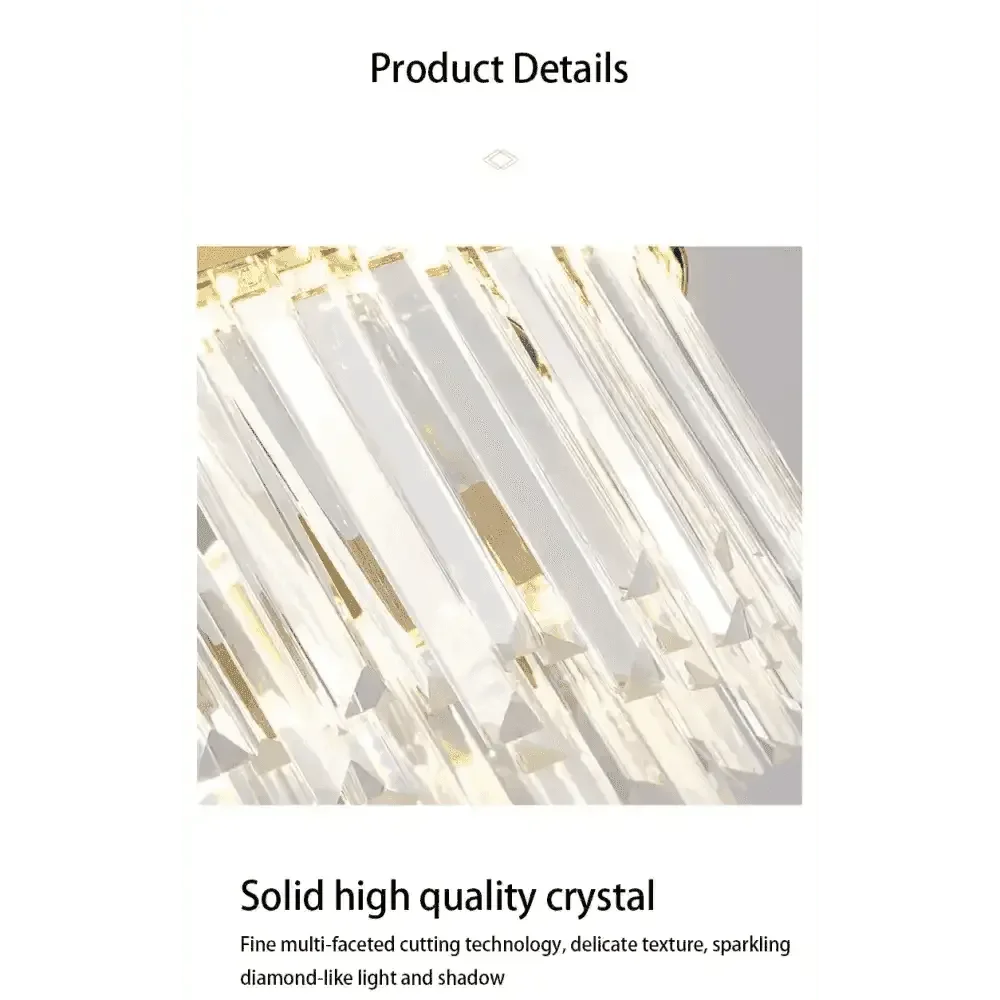 Gold Dia 80cm Crystal Ceiling Pendant Luxury Modest Crystal Chandelier Round Crystal Chandelier - GiFTiFY