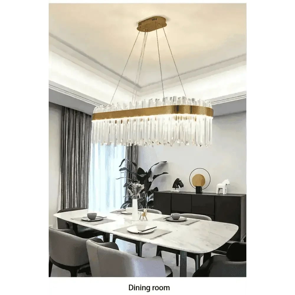 Gold Dia 80cm Crystal Ceiling Pendant Luxury Modest Crystal Chandelier Round Crystal Chandelier - GiFTiFY