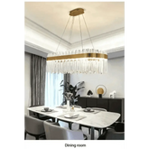 Gold Dia 80cm Crystal Ceiling Pendant Luxury Modest Crystal Chandelier Round Crystal Chandelier - GiFTiFY