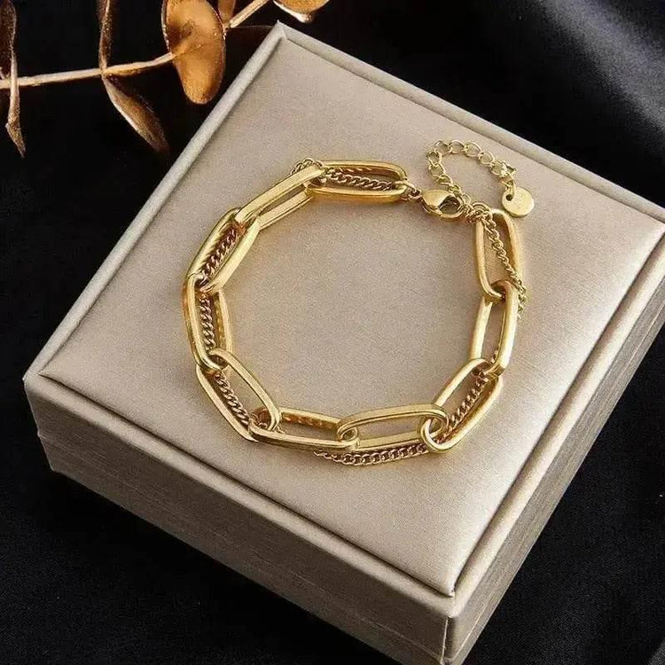Gold Fashion Link Chain Bracelet Collection - GiFTiFY