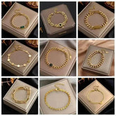 Gold Fashion Link Chain Bracelet Collection - GiFTiFY
