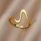 Gold Geometric Stainless Steel Ring - GiFTiFY