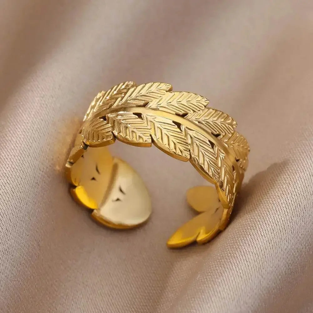 Gold Geometric Stainless Steel Ring - GiFTiFY