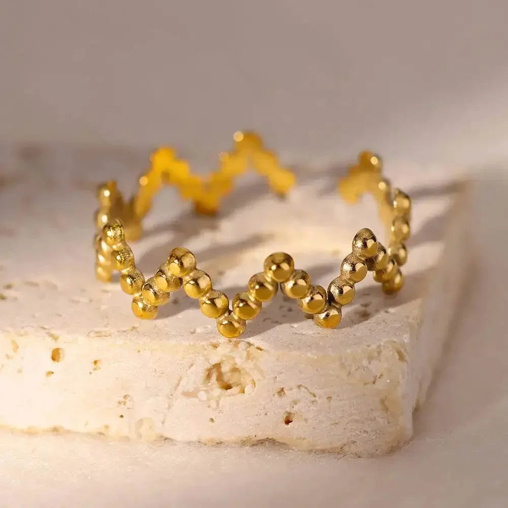 Gold Geometric Stainless Steel Ring - GiFTiFY