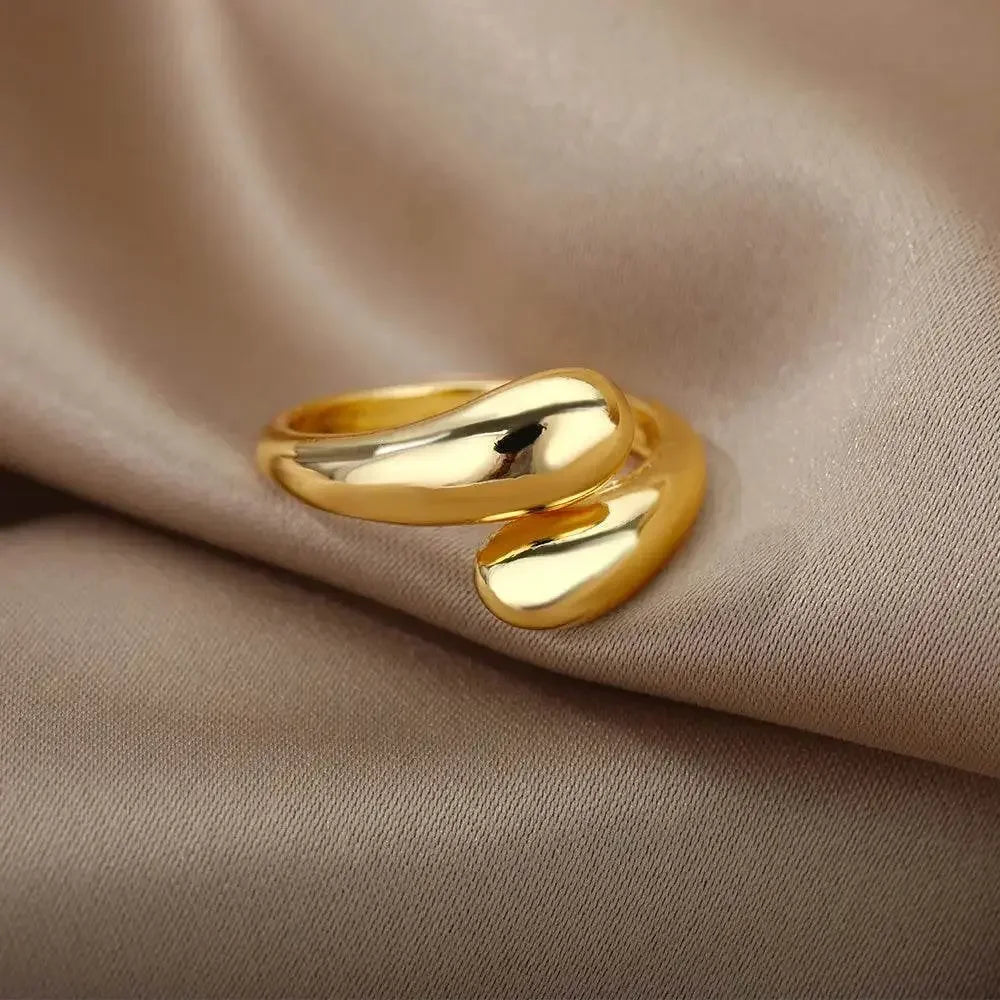 Gold Geometric Stainless Steel Ring - GiFTiFY
