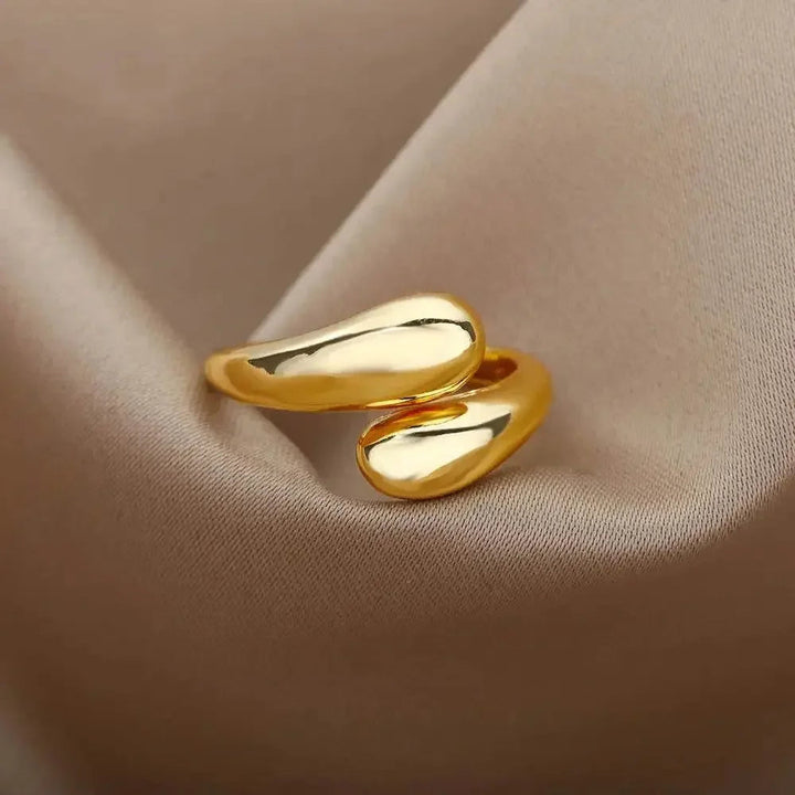 Gold Geometric Stainless Steel Ring - GiFTiFY