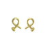 Gold Plated Crossed Nail Head Stud Earrings Pair - GiFTiFY