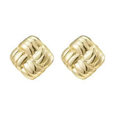 Gold Plated Stainless Steel Button Earrings - GiFTiFY