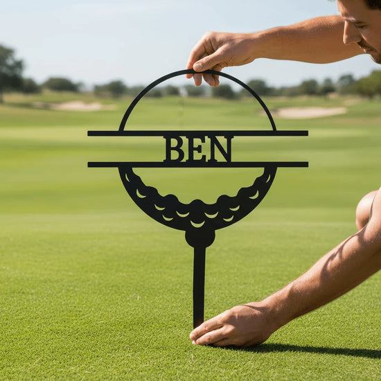 Golf Ball Personalized Gifts - Custom Metal Sign - GiFTiFY
