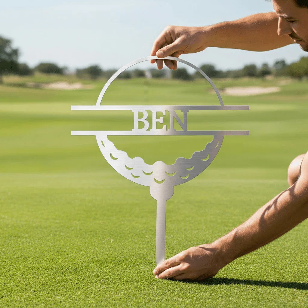 Golf Ball Personalized Gifts - Custom Metal Sign - GiFTiFY