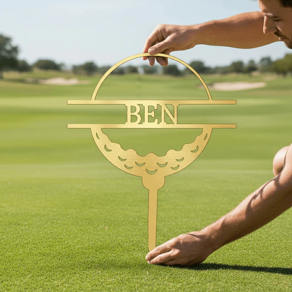 Golf Ball Personalized Gifts - Custom Metal Sign - GiFTiFY