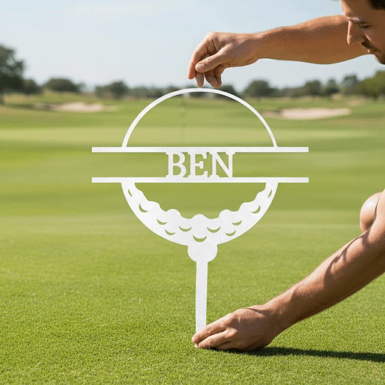 Golf Ball Personalized Gifts - Custom Metal Sign - GiFTiFY