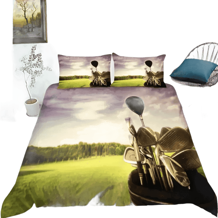 Golf Duvet Cover Set 240x210cm 3pcs Pillow Case 50x75cm - GiFTiFY
