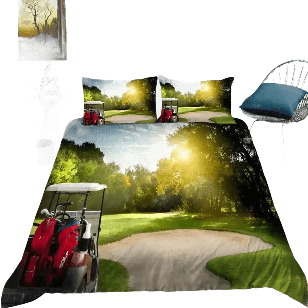 Golf Duvet Cover Set 240x210cm 3pcs Pillow Case 50x75cm - GiFTiFY