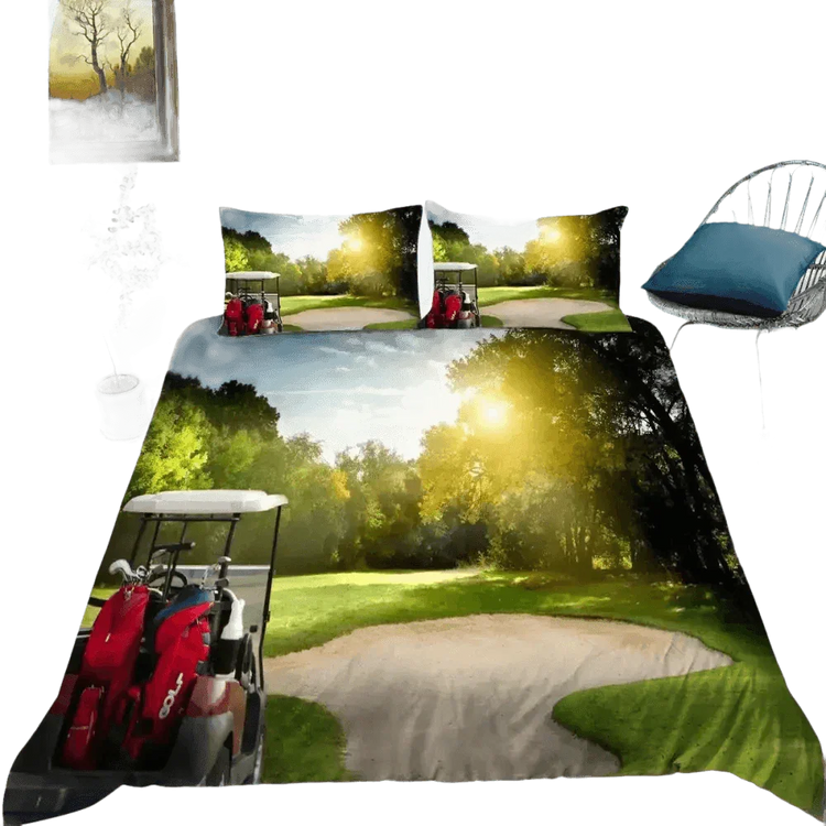 Golf Duvet Cover Set 240x210cm 3pcs Pillow Case 50x75cm - GiFTiFY