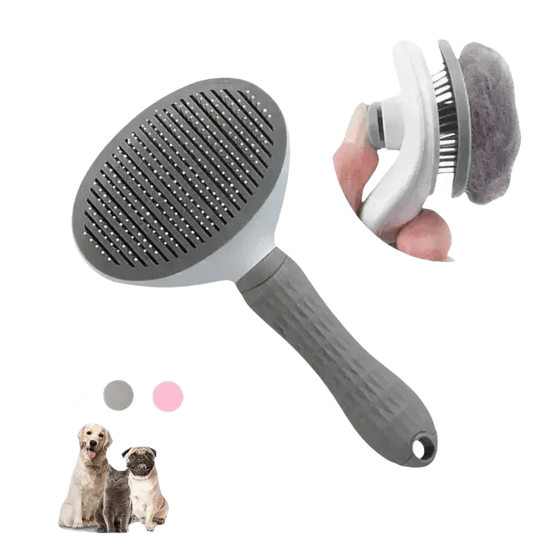 Gray and White Stainless Steel Dog Hair Brush Cat Comb - GiFTiFY