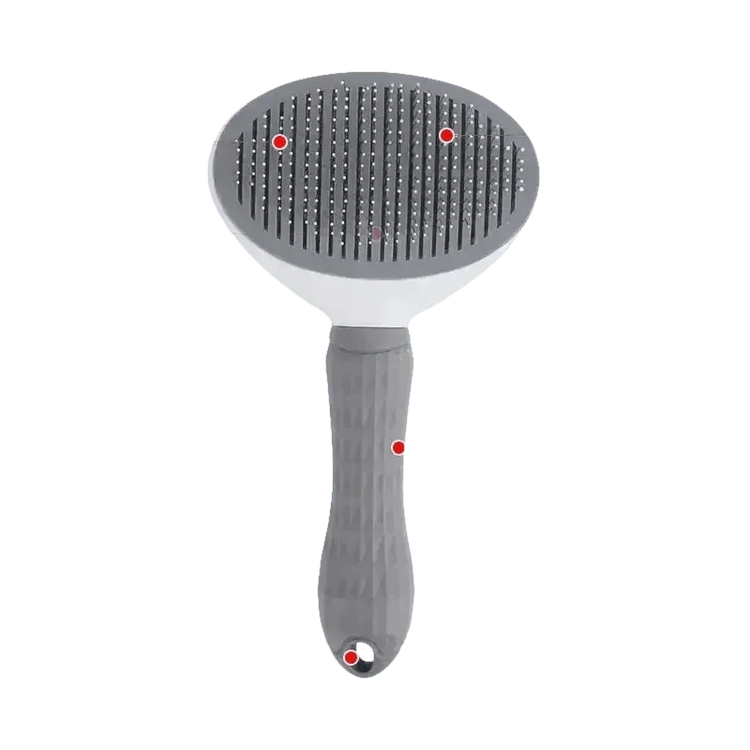 Gray and White Stainless Steel Dog Hair Brush Cat Comb - GiFTiFY