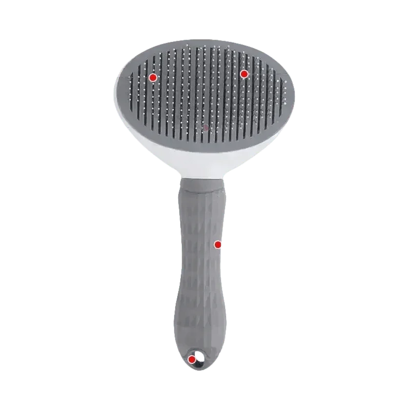 Gray and White Stainless Steel Dog Hair Brush Cat Comb Pet Hair Brush by Pet Tribe Store