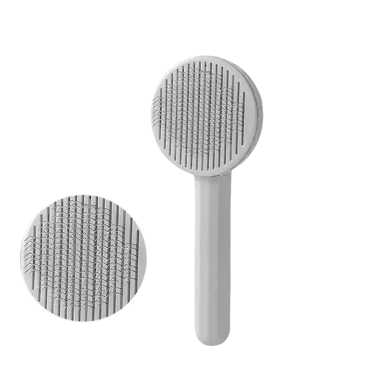Gray and White Stainless Steel Dog Hair Brush Cat Comb - GiFTiFY