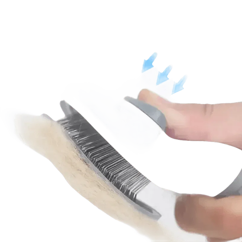 Gray and White Stainless Steel Dog Hair Brush Cat Comb Pet Hair Brush by Pet Tribe Store