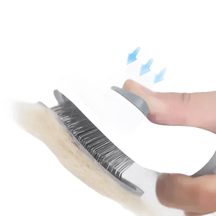 Gray and White Stainless Steel Dog Hair Brush Cat Comb - GiFTiFY