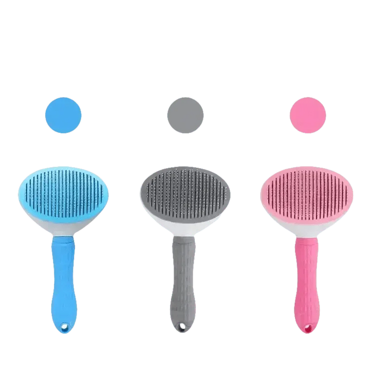 Gray and White Stainless Steel Dog Hair Brush Cat Comb - GiFTiFY