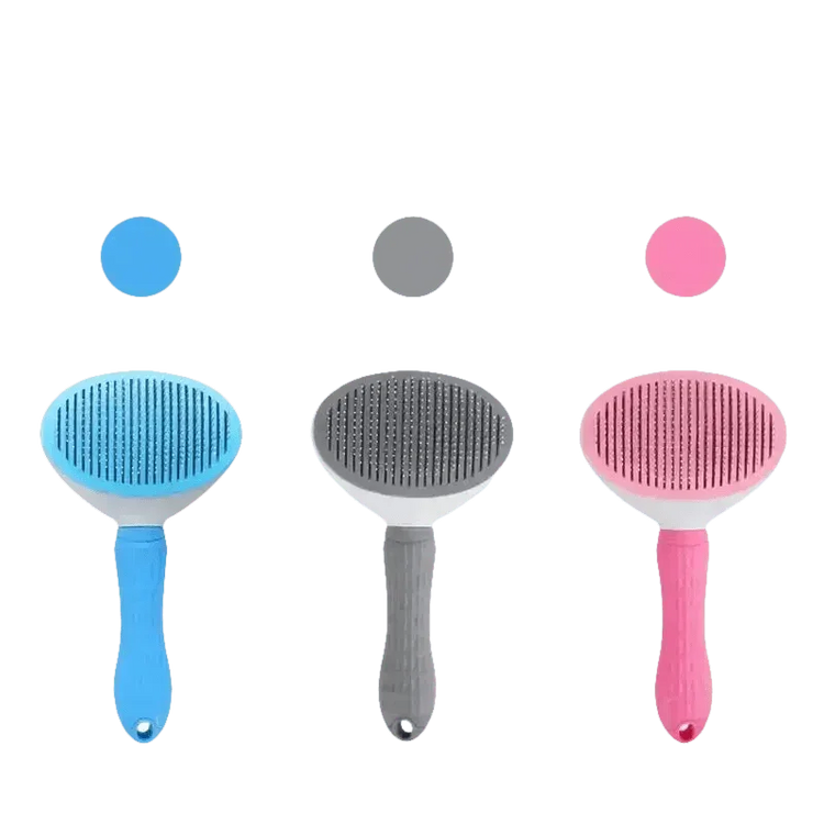 Gray and White Stainless Steel Dog Hair Brush Cat Comb - GiFTiFY