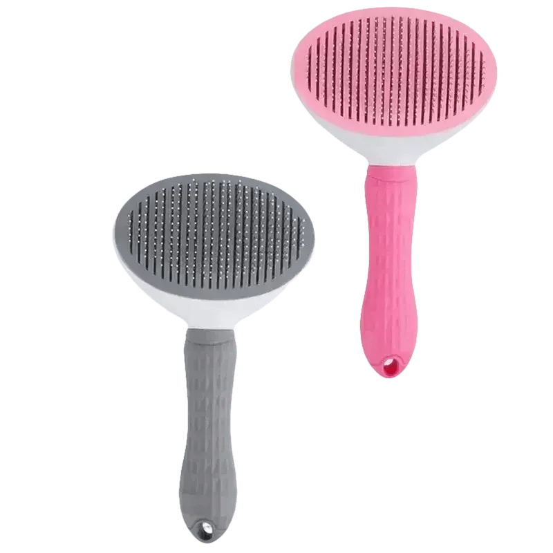 Gray and White Stainless Steel Dog Hair Brush Cat Comb Pet Hair Brush by Pet Tribe Store