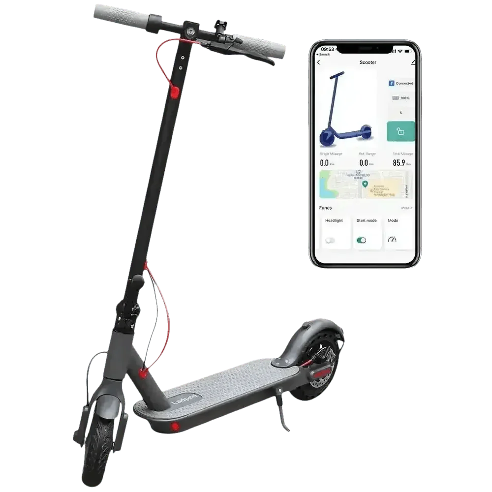 Gray Black Tuya Electric Scooter 350w E Scooter by AOVOPRO Official Store