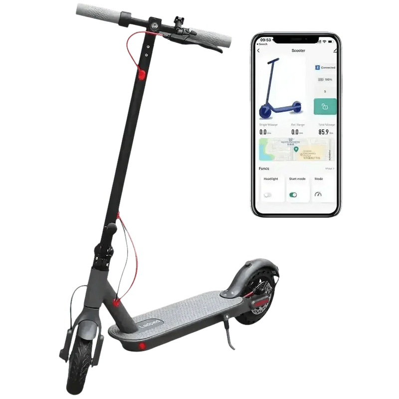 Gray Black Tuya Electric Scooter 350w E Scooter by AOVOPRO Official Store