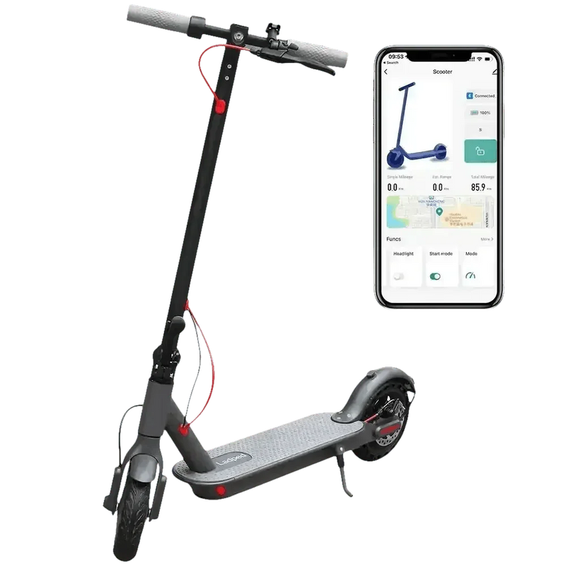 Gray Black Tuya Electric Scooter 350w E Scooter by AOVOPRO Official Store