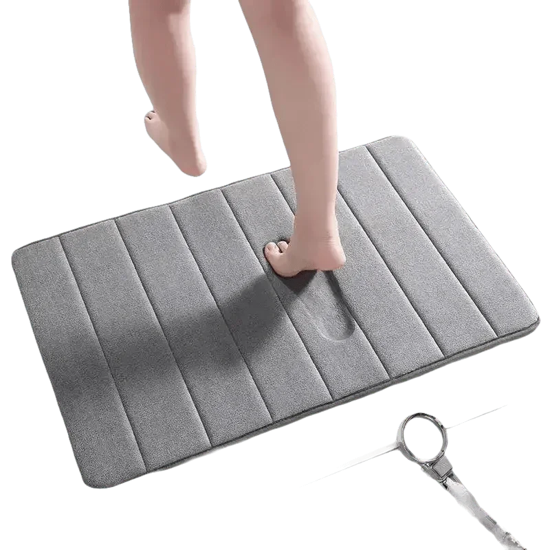 Gray Memory Foam Bath Mat Super Absorbent - GiFTiFY