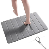 Gray Memory Foam Bath Mat Super Absorbent - GiFTiFY