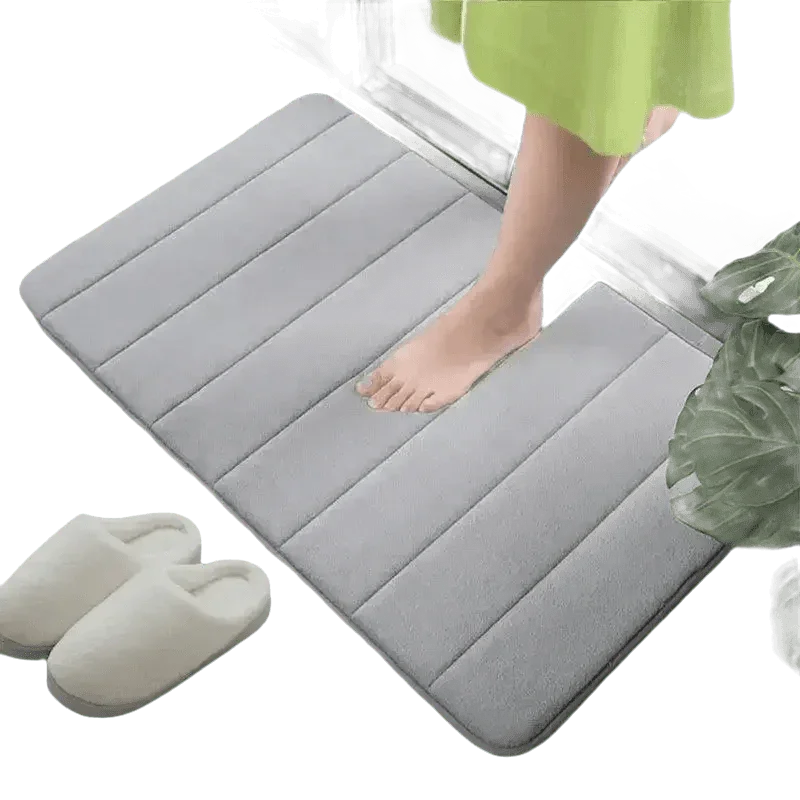 Gray Memory Foam Bath Mat Super Absorbent - GiFTiFY